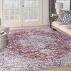 image:imageNourison Home New Concept Washables Light Blue Multicolr 53 x 73 Area Rug  Easy Clean Non Shedding Bed Room Living Room Dining Room Kitchen 5 x 7Ivory Brick