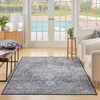 image:imageNourison Home New Concept Washables Light Blue Multicolr 53 x 73 Area Rug  Easy Clean Non Shedding Bed Room Living Room Dining Room Kitchen 5 x 7Ivory Navy