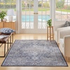 image:imageNourison Home New Concept Washables Light Blue Multicolr 53 x 73 Area Rug  Easy Clean Non Shedding Bed Room Living Room Dining Room Kitchen 5 x 7Ivory Navy