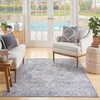 image:imageNourison Home New Concept Washables Light Blue Multicolr 53 x 73 Area Rug  Easy Clean Non Shedding Bed Room Living Room Dining Room Kitchen 5 x 7Ivory Grey