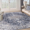 image:imageNourison Home New Concept Washables Light Blue Multicolr 53 x 73 Area Rug  Easy Clean Non Shedding Bed Room Living Room Dining Room Kitchen 5 x 7Ivory Navy