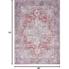 image:imageNourison Home New Concept Washables Light Blue Multicolr 53 x 73 Area Rug  Easy Clean Non Shedding Bed Room Living Room Dining Room Kitchen 5 x 7Ivory Brick