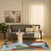 image:imageNourison Home Nordic Beige Multi 5 x 7 Area Rug  Easy Clean Non Shedding Bed Room Living Room Dining Room Kitchen 5 x 7Blue Multicolor