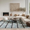 image:imageNourison Home Nordic Green Blue 5 x 7 Area Rug  Easy Clean Non Shedding Bed Room Living Room Dining Room Kitchen 5 x 7Blue
