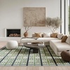 image:imageNourison Home Nordic Green Blue 5 x 7 Area Rug  Easy Clean Non Shedding Bed Room Living Room Dining Room Kitchen 5 x 7Green Blue