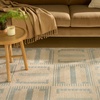 image:imageNourison Home Nordic Ivory 5 x 7 Area Rug  Easy Clean Non Shedding Bed Room Living Room Dining Room Kitchen 5 x 7Ivory Blue