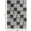 image:imageNourison Home Nordic Ivory Grey 5 x 7 Area Rug  Easy Clean Non Shedding Bed Room Living Room Dining Room Kitchen 5 x 7Grey Black
