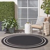 image:imageNourison Home Nourison Essentials NavyIvory 5 x Square Area Rug  Easy Clean Non Shedding Bed Room Living Room Dining Room Kitchen 5 x SquareBlack Ivory