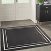 image:imageNourison Home Nourison Essentials NavyIvory 5 x Square Area Rug  Easy Clean Non Shedding Bed Room Living Room Dining Room Kitchen 5 x SquareBlack Ivory