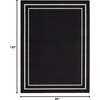 image:imageNourison Home Nourison Essentials NavyIvory 5 x Square Area Rug  Easy Clean Non Shedding Bed Room Living Room Dining Room Kitchen 5 x SquareBlack Ivory