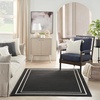 image:imageNourison Home Nourison Essentials NavyIvory 5 x Square Area Rug  Easy Clean Non Shedding Bed Room Living Room Dining Room Kitchen 5 x SquareBlack Ivory