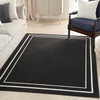 image:imageNourison Home Nourison Essentials NavyIvory 5 x Square Area Rug  Easy Clean Non Shedding Bed Room Living Room Dining Room Kitchen 5 x SquareBlack Ivory