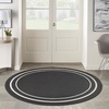 image:imageNourison Home Nourison Essentials NavyIvory 5 x Square Area Rug  Easy Clean Non Shedding Bed Room Living Room Dining Room Kitchen 5 x SquareBlack Ivory