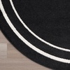 image:imageNourison Home Nourison Essentials NavyIvory 5 x Square Area Rug  Easy Clean Non Shedding Bed Room Living Room Dining Room Kitchen 5 x SquareBlack Ivory