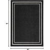 image:imageNourison Home Nourison Essentials NavyIvory 5 x Square Area Rug  Easy Clean Non Shedding Bed Room Living Room Dining Room Kitchen 5 x SquareBlack Ivory