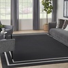 image:imageNourison Home Nourison Essentials NavyIvory 5 x Square Area Rug  Easy Clean Non Shedding Bed Room Living Room Dining Room Kitchen 5 x SquareBlack Ivory