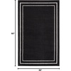 image:imageNourison Home Nourison Essentials NavyIvory 5 x Square Area Rug  Easy Clean Non Shedding Bed Room Living Room Dining Room Kitchen 5 x SquareBlack Ivory