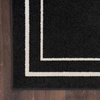 image:imageNourison Home Nourison Essentials NavyIvory 5 x Square Area Rug  Easy Clean Non Shedding Bed Room Living Room Dining Room Kitchen 5 x SquareBlack Ivory