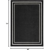 image:imageNourison Home Nourison Essentials NavyIvory 5 x Square Area Rug  Easy Clean Non Shedding Bed Room Living Room Dining Room Kitchen 5 x SquareBlack Ivory
