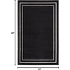 image:imageNourison Home Nourison Essentials NavyIvory 5 x Square Area Rug  Easy Clean Non Shedding Bed Room Living Room Dining Room Kitchen 5 x SquareBlack Ivory
