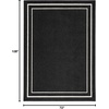 image:imageNourison Home Nourison Essentials NavyIvory 5 x Square Area Rug  Easy Clean Non Shedding Bed Room Living Room Dining Room Kitchen 5 x SquareBlack Ivory