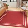 image:imageNourison Home Nourison Essentials NavyIvory 5 x Square Area Rug  Easy Clean Non Shedding Bed Room Living Room Dining Room Kitchen 5 x SquareBrick Ivory