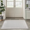 image:imageNourison Home Nourison Essentials NavyIvory 5 x Square Area Rug  Easy Clean Non Shedding Bed Room Living Room Dining Room Kitchen 5 x SquareGreyIvory