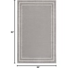image:imageNourison Home Nourison Essentials NavyIvory 5 x Square Area Rug  Easy Clean Non Shedding Bed Room Living Room Dining Room Kitchen 5 x SquareGreyIvory