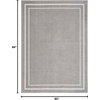 image:imageNourison Home Nourison Essentials NavyIvory 5 x Square Area Rug  Easy Clean Non Shedding Bed Room Living Room Dining Room Kitchen 5 x SquareGreyIvory