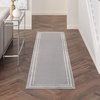image:imageNourison Home Nourison Essentials NavyIvory 5 x Square Area Rug  Easy Clean Non Shedding Bed Room Living Room Dining Room Kitchen 5 x SquareGreyIvory