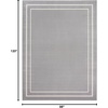 image:imageNourison Home Nourison Essentials NavyIvory 5 x Square Area Rug  Easy Clean Non Shedding Bed Room Living Room Dining Room Kitchen 5 x SquareGreyIvory