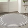 image:imageNourison Home Nourison Essentials NavyIvory 5 x Square Area Rug  Easy Clean Non Shedding Bed Room Living Room Dining Room Kitchen 5 x SquareGreyIvory