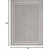 image:imageNourison Home Nourison Essentials NavyIvory 5 x Square Area Rug  Easy Clean Non Shedding Bed Room Living Room Dining Room Kitchen 5 x SquareGreyIvory