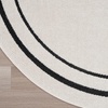image:imageNourison Home Nourison Essentials NavyIvory 5 x Square Area Rug  Easy Clean Non Shedding Bed Room Living Room Dining Room Kitchen 5 x SquareIvoryBlack
