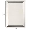 image:imageNourison Home Nourison Essentials NavyIvory 5 x Square Area Rug  Easy Clean Non Shedding Bed Room Living Room Dining Room Kitchen 5 x SquareIvoryBlack