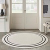 image:imageNourison Home Nourison Essentials NavyIvory 5 x Square Area Rug  Easy Clean Non Shedding Bed Room Living Room Dining Room Kitchen 5 x SquareIvoryBlack