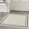 image:imageNourison Home Nourison Essentials NavyIvory 5 x Square Area Rug  Easy Clean Non Shedding Bed Room Living Room Dining Room Kitchen 5 x SquareIvoryBlack