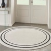 image:imageNourison Home Nourison Essentials NavyIvory 5 x Square Area Rug  Easy Clean Non Shedding Bed Room Living Room Dining Room Kitchen 5 x SquareIvoryBlack