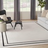 image:imageNourison Home Nourison Essentials NavyIvory 5 x Square Area Rug  Easy Clean Non Shedding Bed Room Living Room Dining Room Kitchen 5 x SquareIvoryBlack