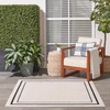 image:imageNourison Home Nourison Essentials NavyIvory 5 x Square Area Rug  Easy Clean Non Shedding Bed Room Living Room Dining Room Kitchen 5 x SquareIvoryBlack