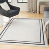 image:imageNourison Home Nourison Essentials NavyIvory 5 x Square Area Rug  Easy Clean Non Shedding Bed Room Living Room Dining Room Kitchen 5 x SquareIvoryBlack