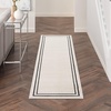 image:imageNourison Home Nourison Essentials NavyIvory 5 x Square Area Rug  Easy Clean Non Shedding Bed Room Living Room Dining Room Kitchen 5 x SquareIvoryBlack