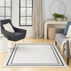image:imageNourison Home Nourison Essentials NavyIvory 5 x Square Area Rug  Easy Clean Non Shedding Bed Room Living Room Dining Room Kitchen 5 x SquareIvoryBlack