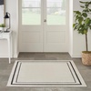 image:imageNourison Home Nourison Essentials NavyIvory 5 x Square Area Rug  Easy Clean Non Shedding Bed Room Living Room Dining Room Kitchen 5 x SquareIvoryBlack