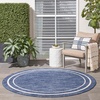 image:imageNourison Home Nourison Essentials NavyIvory 5 x Square Area Rug  Easy Clean Non Shedding Bed Room Living Room Dining Room Kitchen 5 x SquareNavyIvory
