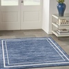 image:imageNourison Home Nourison Essentials NavyIvory 5 x Square Area Rug  Easy Clean Non Shedding Bed Room Living Room Dining Room Kitchen 5 x SquareNavyIvory