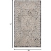 image:imageNourison Home Nyle Ivory Grey Blue 26 x 46 Area Rug  Easy Clean Non Shedding Bed Room Living Room Dining Room Kitchen 3 x 5Ivory Charcoal
