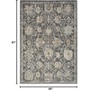 image:imageNourison Home Oushak Home Charcoal 9 x 12 Area Rug  Easy Clean Non Shedding Bed Room Living Room Dining Room Kitchen 9 x 12Charcoal