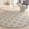 image:imageNourison Home Palamos Cream 8 x Round Area Rug  Easy Clean Non Shedding Bed Room Living Room Dining Room Kitchen 8 x Round Cream