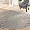image:imageNourison Home Palamos IndoorOutdoor Light Grey 710 x Round Area Rug Easy Cleaning Non Shedding Bed Room Living Room Dining Room Deck Backyard Patio 8 RoundLight Grey
